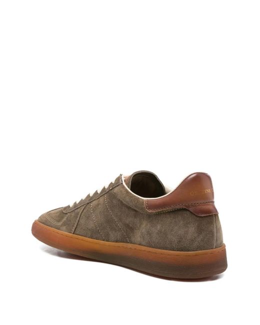 Officine Creative Brown Suede Leather Sneakers for men