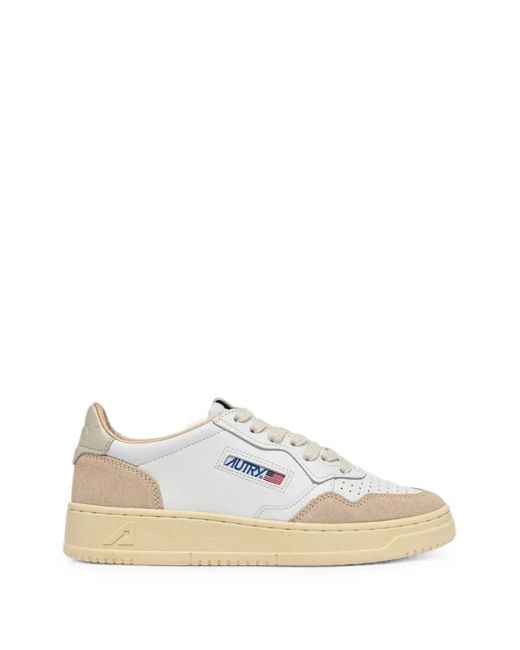Autry White Medalist Perforated Sneakers
