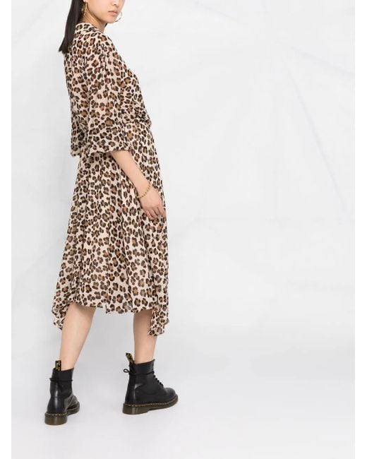 Liu Jo Multicolor Leopard Print Asymmetric Dress