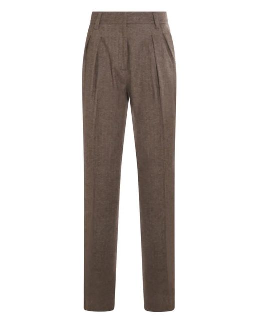Pantalones con motivo de espiga Antonelli de color Gray