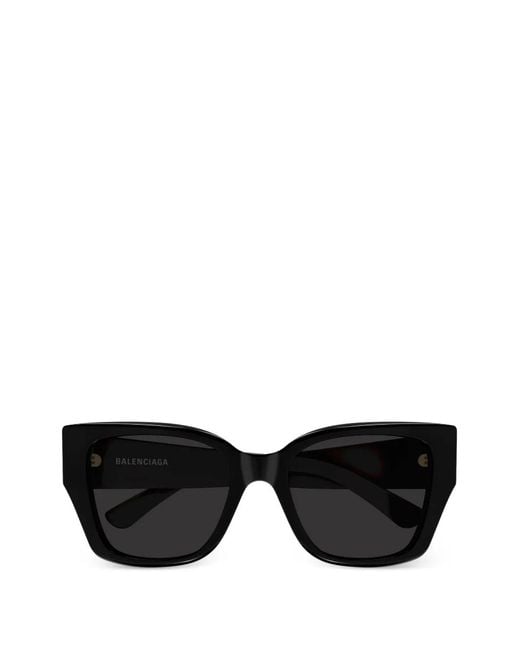 Balenciaga Black Geometric-Frame Sunglasses