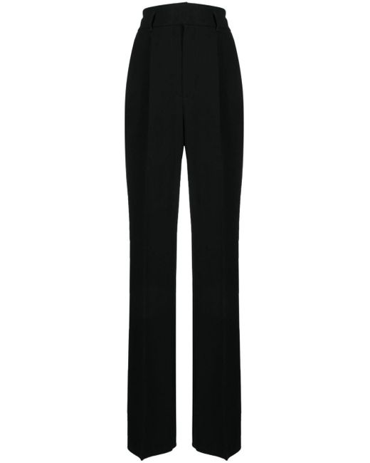 Pantalon à taille haute ceinturée Max Mara en coloris Black