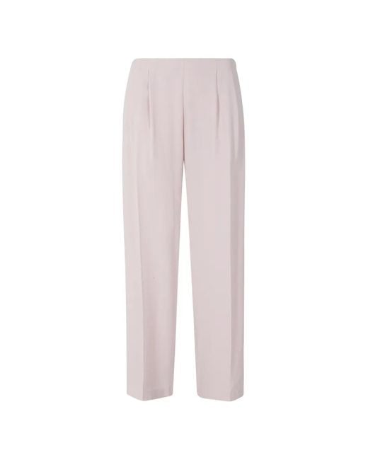 MEIMEIJ Pink Elasticated-Waistband Pleated Trousers