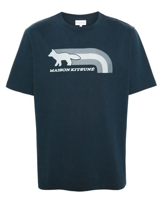 Maison Kitsuné Blue Maison Kitsune T-Shirts And Polos for men