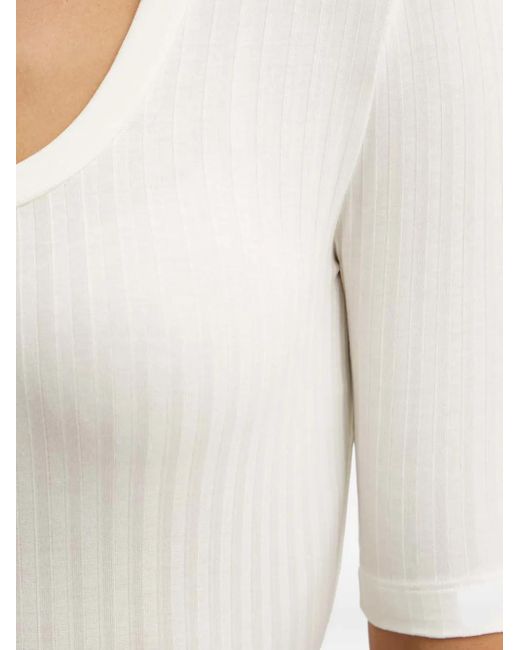 Boss スクープネック Tシャツ White