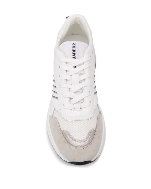 DSquared² White Colour-Block Sneakers for men