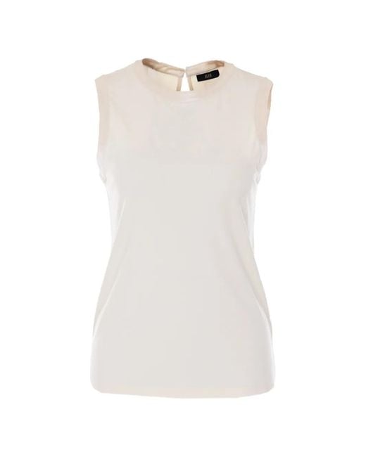 ELEH White Crew-Neck Sleeveless Top