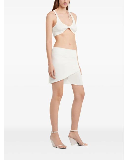 Courreges White Twist-Detailing Top