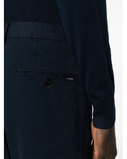 Hackett Blue Slim-Cut Cotton Chino Trousers for men