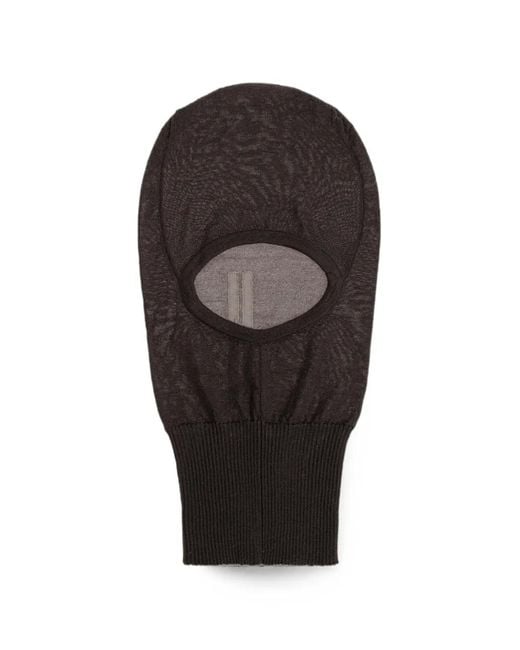 Rick Owens Black Fine-Knit Cashmere Balaclava for men