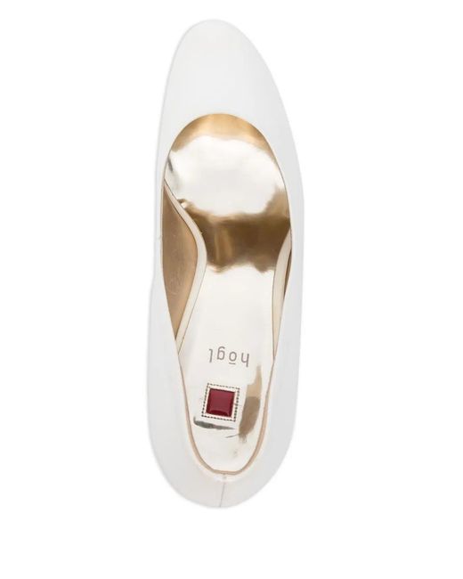 Högl White 80Mm Studio Platform Pumps