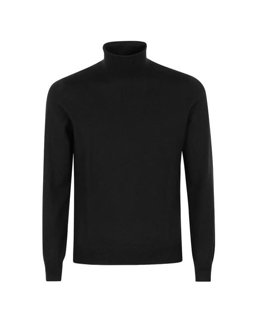 Tagliatore Black Miles Roll-Neck Sweater for men