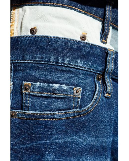 DSquared² Blue Sharpei Bootcut Jeans for men