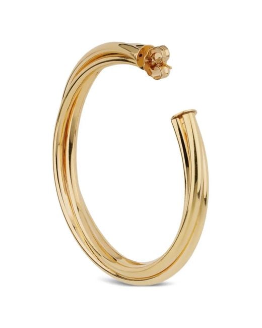 Gas Bijoux Metallic Atik Twisted Hoop Earrings