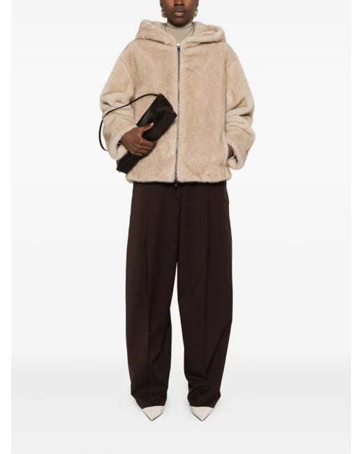 P.A.R.O.S.H. Natural Plush Hooded Jacket