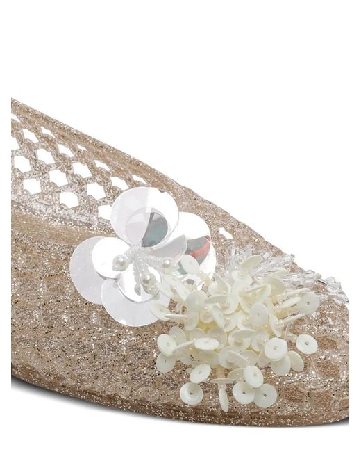 HEAVENLY JELLY White Mesh Ballet Flats