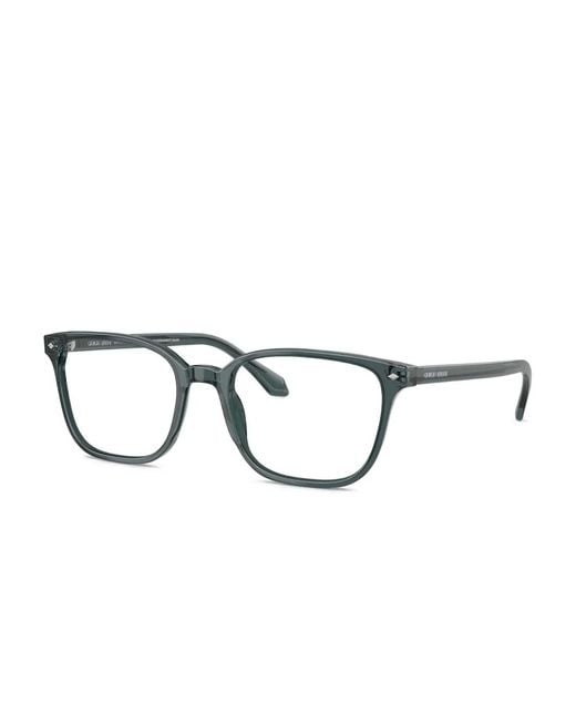 Giorgio Armani Gray Square-Frame Glasses for men