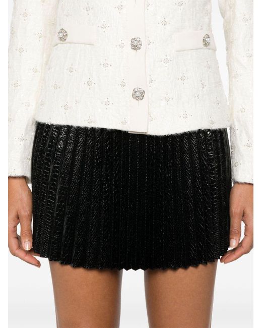 Nissa White Pleated Mini Skirt