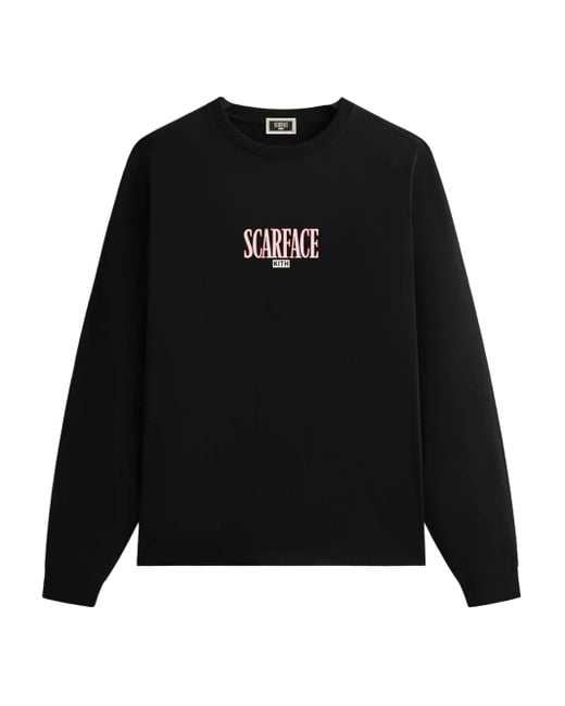 Kith Black X Scarface Tony Montana Long-Sleeves Top for men