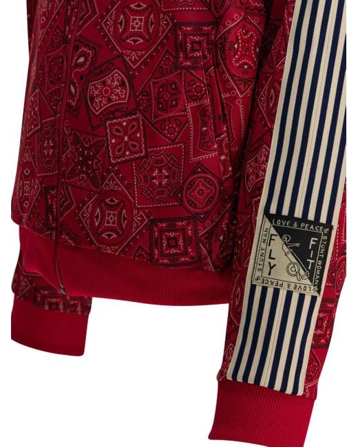 Kapital Red Paisley-Pattern Track Jacket for men