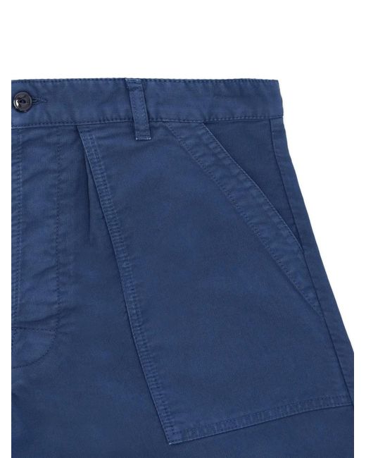 Fortela Blue Colonel Raw-Edge Shorts for men