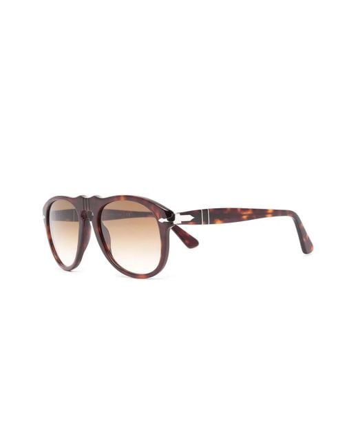 Persol Brown Tortoiseshell Round-Frame Sunglasses