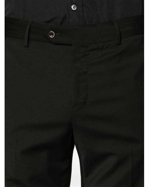 PT Torino Black Mid-rise Slim-fit Trousers for men