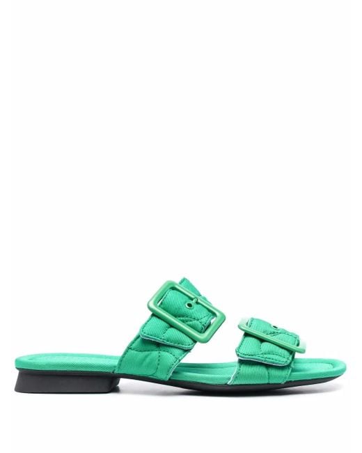 Camper Green Casi Myra Double-Strap Sandals