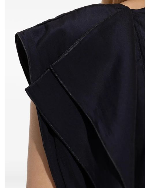 Lanvin Blue Top mit Rüschen