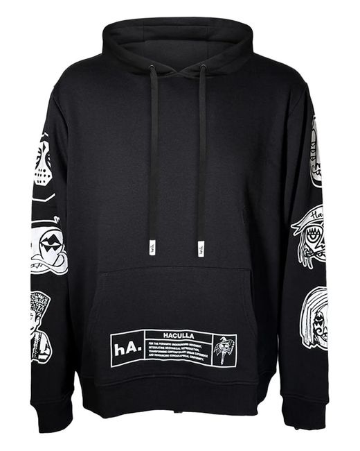 Haculla Black Hoodie Nyc À Imprimé Graphique for men
