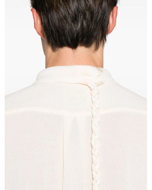 Magliano White Intimo Log-Sleeve Ribbed Shirt for men