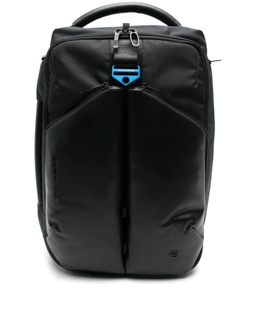 Piquadro Black Logo-Detail Backpack