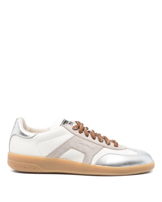 Santoni White Dbs Oly Sneakers