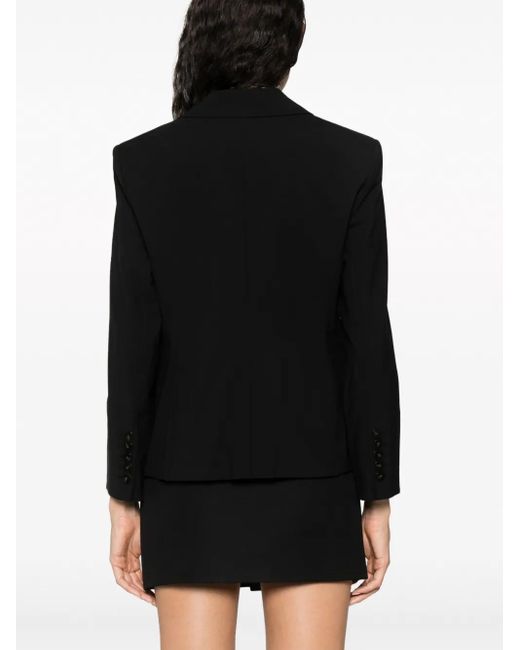 Veronica Beard Black Single-Breasted Wool-Blend Blazer