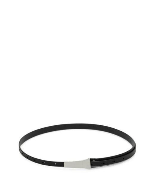 Rick Owens Black Geometric-Buckle Leather Belt