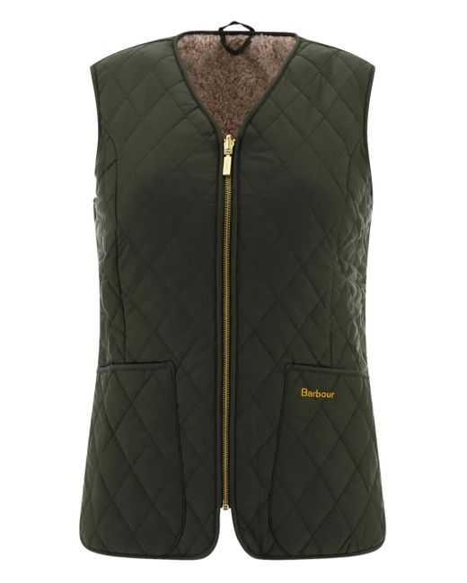 Barbour Gewatteerde Bodywarmer Met Diamantpatroon in het Green