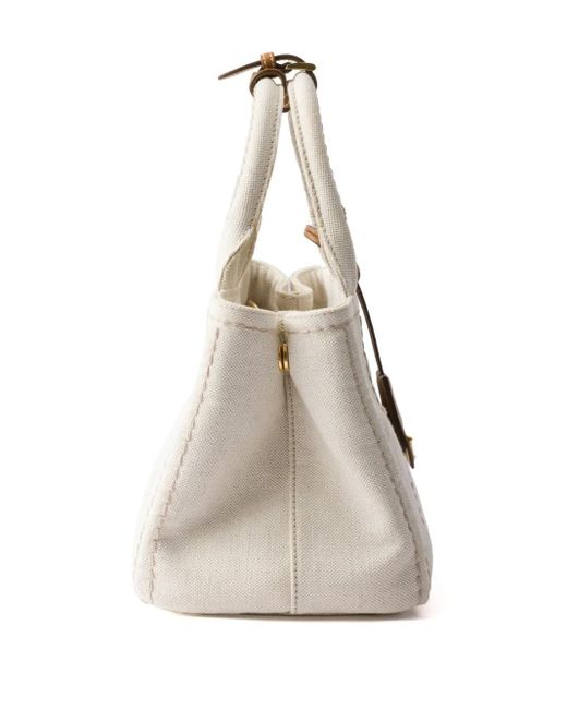 Prada Natural Small Jardinière Tote Bag