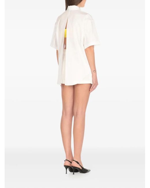 Camisa Con Bolsillo De Parche MSGM de color White