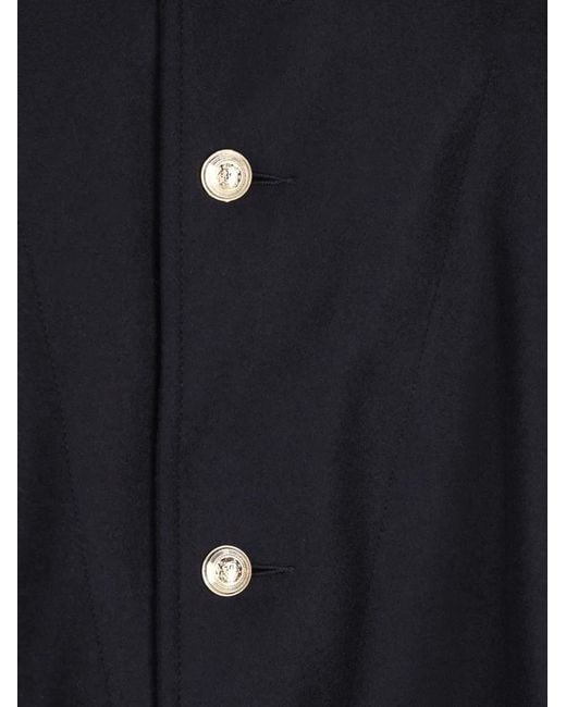 Cini Black Cape Boutonnée À Capuche