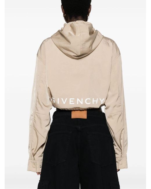 Givenchy Natural Hooded Cropped Jacket