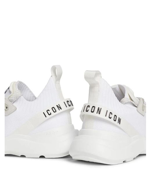 DSquared² White Dsquared Fly Chunky Sneakers for men