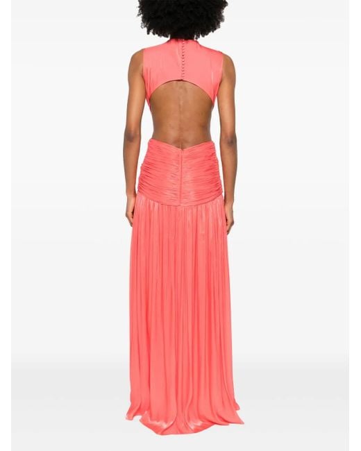 Costarellos Pink Silla Maxikleid