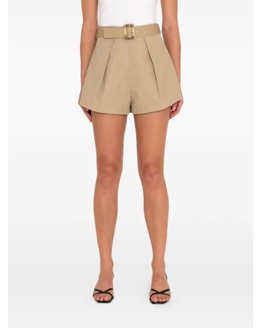 Sans Faff Natural Belted Shorts