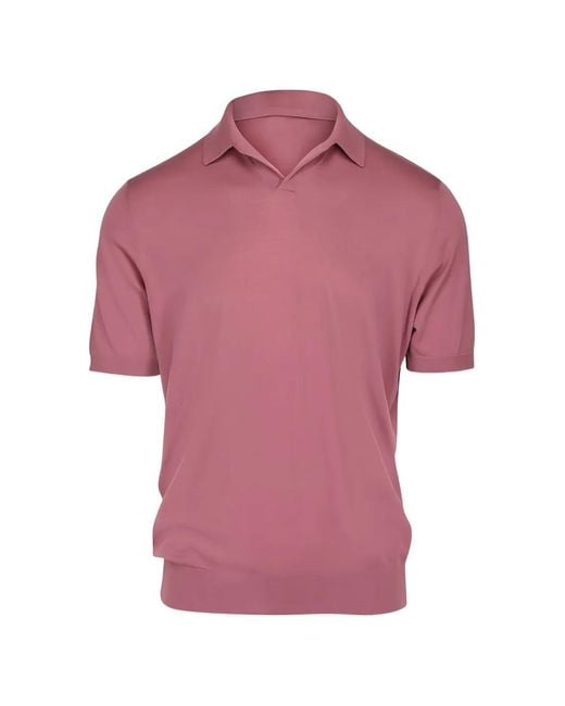 Colombo Pink Short-Sleeve Polo Shirt for men