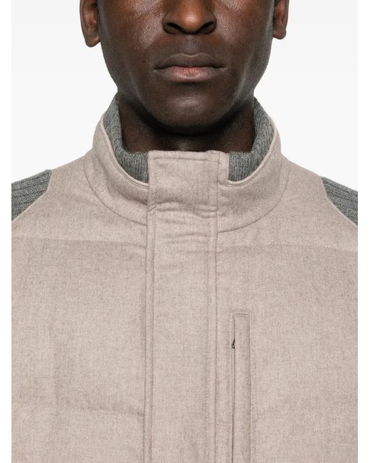 Corneliani Natural Knitted Panel Jacket for men