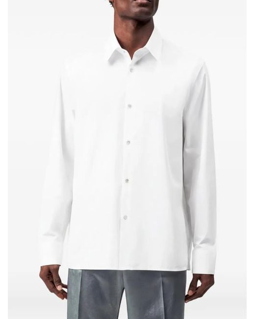 Drykorn White Gaunt Button-Up Shirt for men