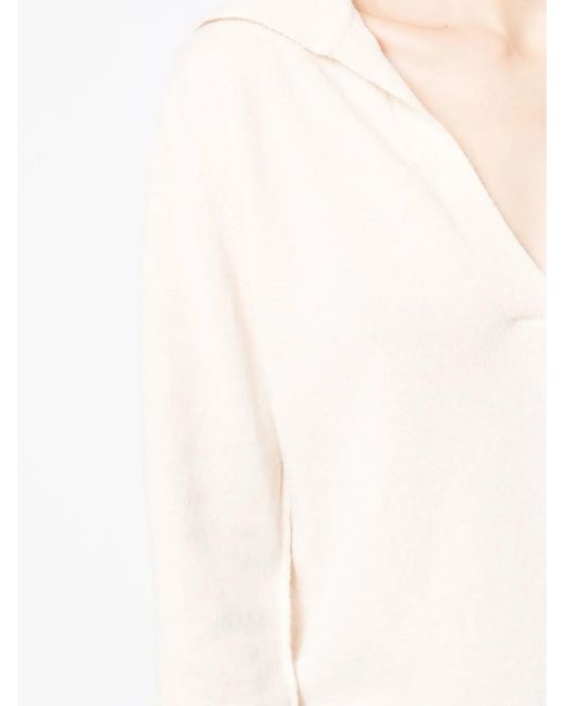Pringle of Scotland White Polo-Style Jumper