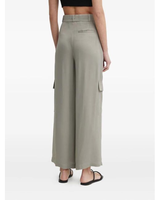 Aeron Green Cargo Pocket Wide-Leg Trousers
