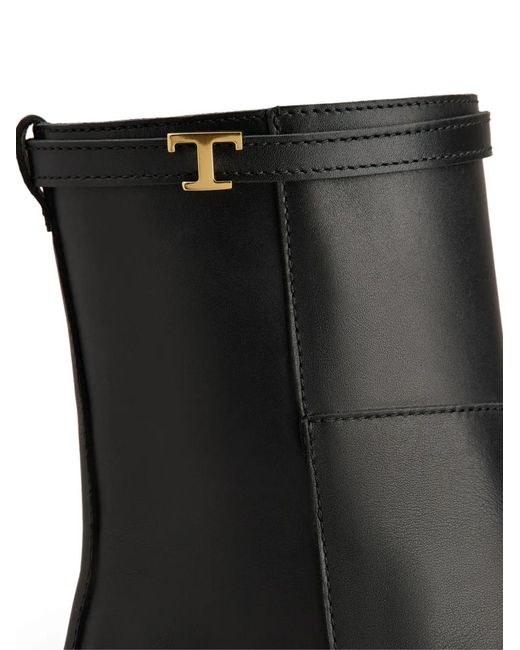 Tod's Black Leather Ankle Boots