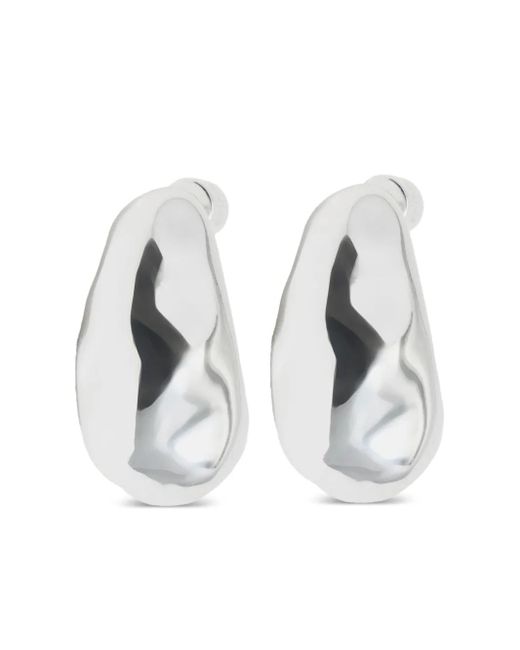 Bimba Y Lola White Textured Earrings